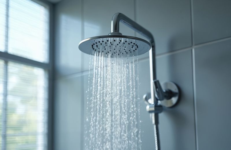 Rain Shower Head in Modern Bathroom